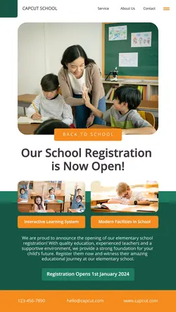 School Registration Instagram Story