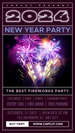 New Year Event Party Instagram Story