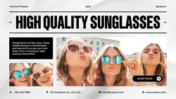 Fashion Sunglasses Product Display Twitter Post