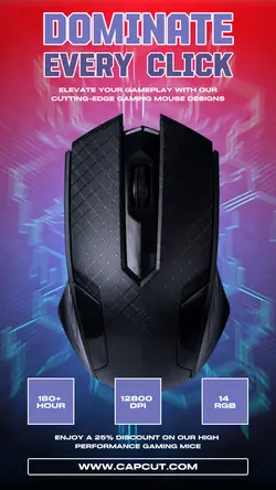 Gaming Mouse Product Display Minimalist for Instagram Story