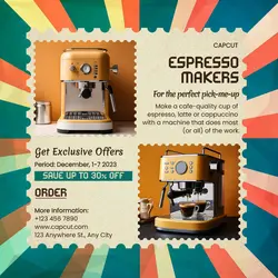 Electronic Espresso Maker Promotion Instagram Post