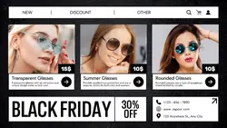 Black Friday Glasses Promotion Twitter Post