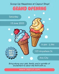 Food and Beverage Gelato Shop Grand Opening