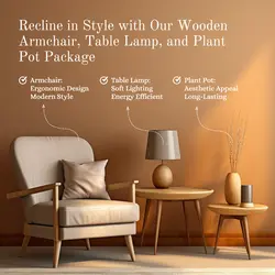 E-commerce Product Callout Furniture Armchair Table Lamp Plant Pot