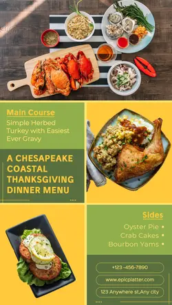 Food Thanksgiving Dinner Menu Tiktok Post 
