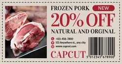 Fresh food Frozen pork Heavy promotion Business