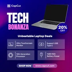 Electronics Laptop Product Display Purple and Blue