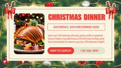Christmas Dinner Invitation Twitter Post