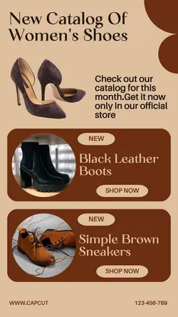PRODUCT DISPLAY CATALOG WOMEN'S SHOES INSTAGRAM STORY