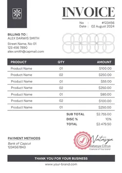 Minimalist Business Invoice Design