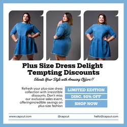 Fashion Plush Size Sales Promotion Instagram Post