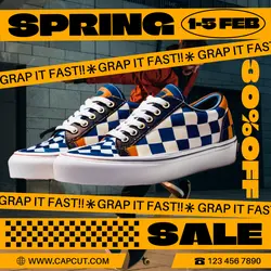 spring shoes promotions template instagram post