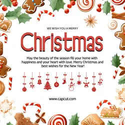 Merry Christmas Greeting Card Instagram Post