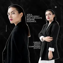 E-commerce Fashion Product callout Coat Modern Black