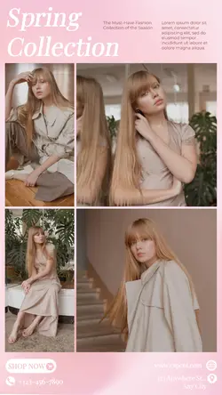 2024 Spring Fashion Collection Pink and Brown 