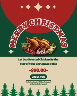 Roasted chicken christmast sale instagram post