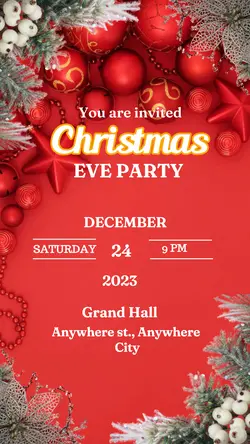 Christmas Eve Party Invitation - Instagram Story