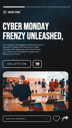 Cyber Monday Sale Event Poster Instagram Story