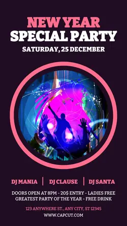 New Year Party Instagram Story