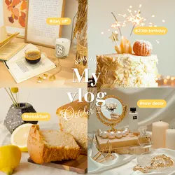 Daily Life Four Screen Vlog Youtube Thumbnail 1:1