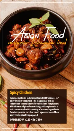 Asian Food Minimalist Instagram story