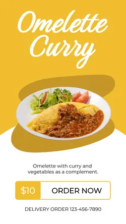 Food Promotion Omelette Curry Tiktok Post