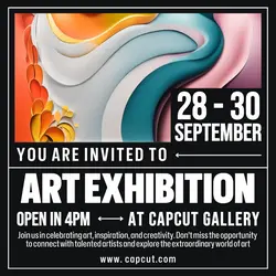 Minimalist Art Expo Invitation Instagram Post