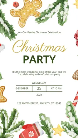 Christmas Party Invitation Instagram Story
