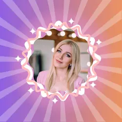 Non-marketing IG profile photo pink purple girl