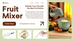 Fruit Mixer Product Display Twitter Minimalist