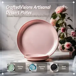E-commerce Household CraftedVisions Artisanal Dessert Plates Product Display