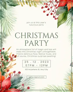 Christmas Invitations Card Instagram Portrait