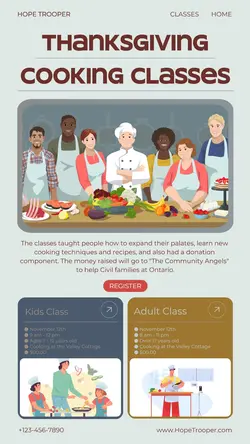 Thanksgiving Cooking Classes Donation Tiktok
