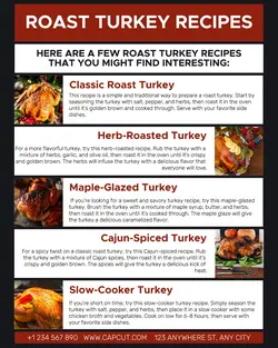 Roast Turkey Recipes Menu Instagram Portrait