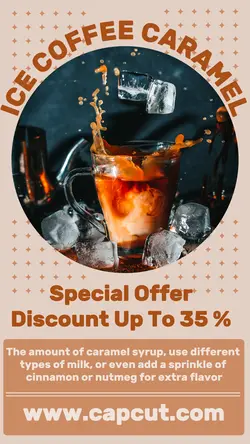 Food Ice Coffee Caramel Discount Instagram Story