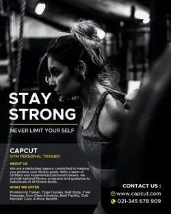 workout gym flyer service instagram portrait