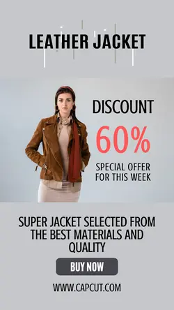 Leather Jacket Sale Instagram Story