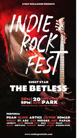 indie rock fest event instagram story