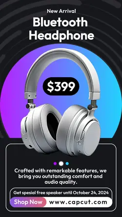 Electronic Bluetooth Headphone Instagram Story