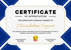 Certificate Of Appreciation Template