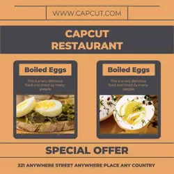 Capcut Restaurant Instagram Post