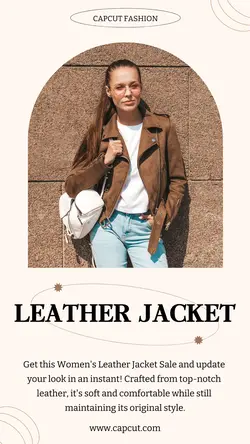 Fashion Leather Jacket Sale Instagram Story
