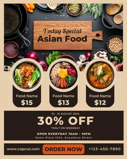 today special asian food instagram post