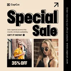 Beige and Black Elegant Fashion Special Sale Fashion Instagram Post