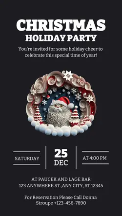 Christmas Holiday Party Instagram Story