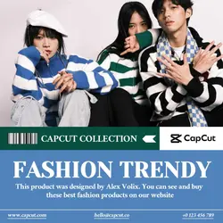 Blue Green White Minimaslist Fashion Display Product Instagram Post