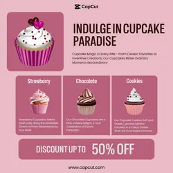 Cupcake Menu Promotion Instagram Post