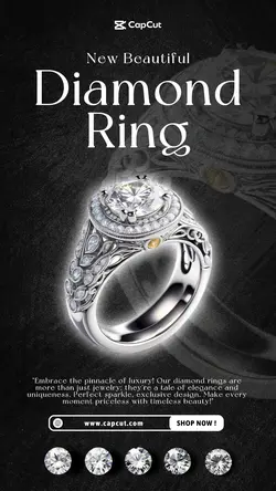 Diamond Ring Display Instagram Story Minimalist
