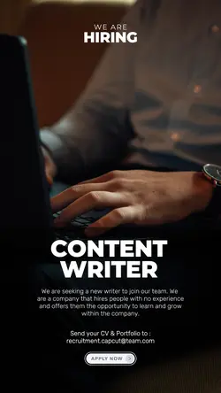 Business Recruitment Instagram Story Brown Simple