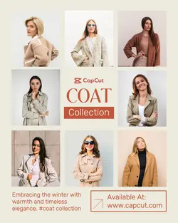 Fashion Coat Jacket Winter Product Instagram Post
